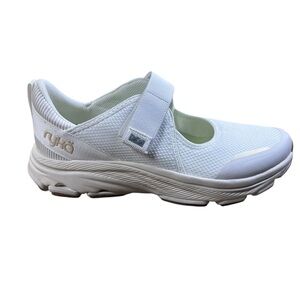 RYKA Devotion Max Mary Jane White Walking Sneakers Women 12W‎ Wide Mesh Comfort